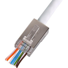 Quick connect U/FTP CAT6 dataconnector RJ45 met witte thule (100 stuks)